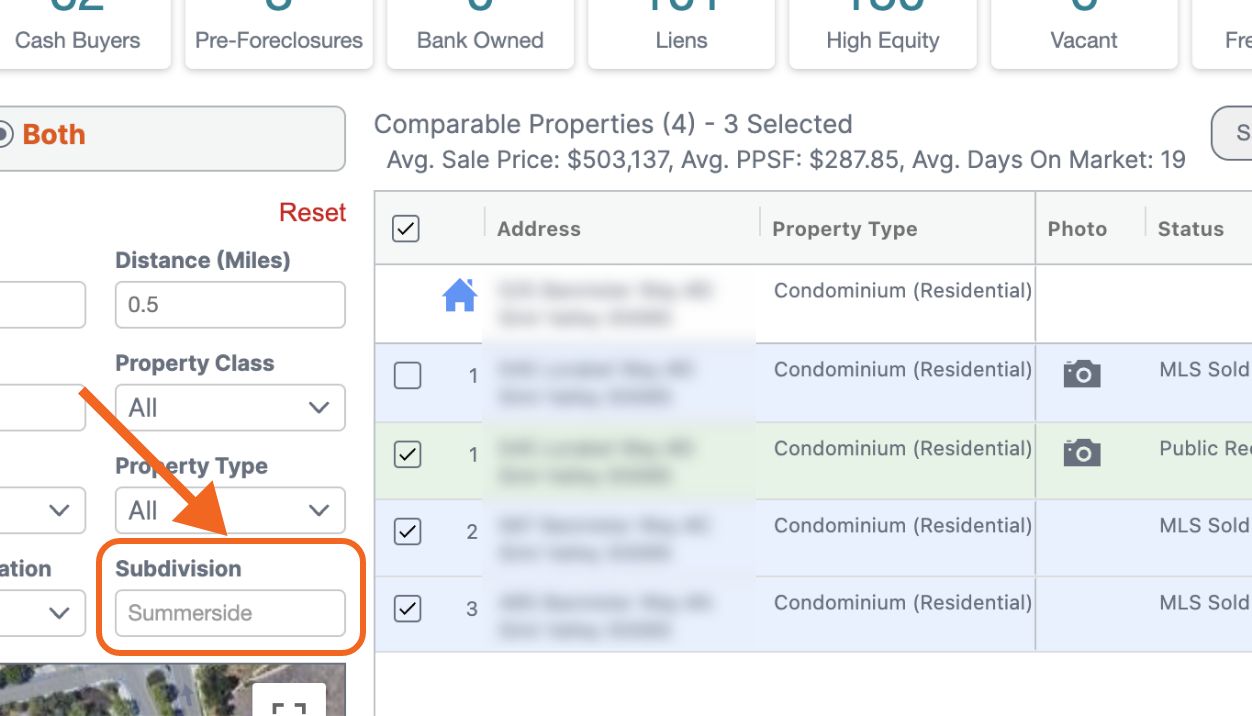 Step 3: Input Your Subdivision Details