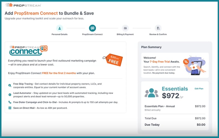 Essential users can bundle PS Connect during signup