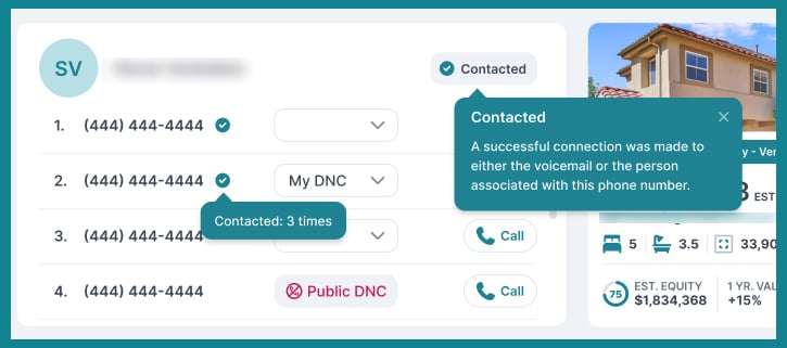 lead list contact preview