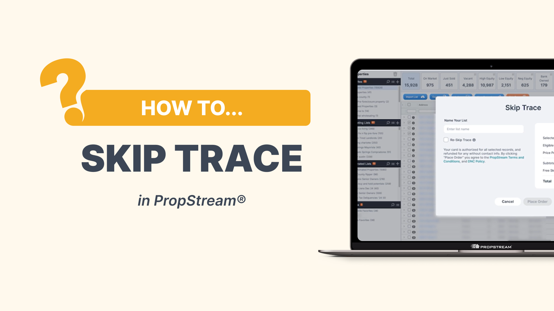 How To Skip Trace in PropStream