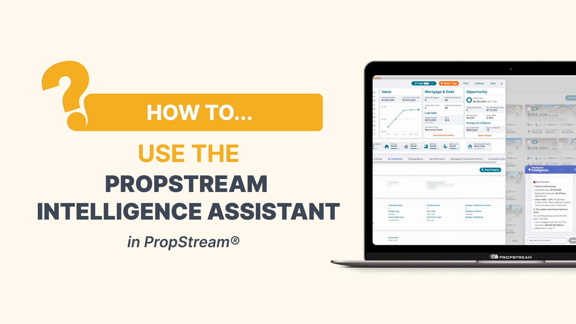 How to Use the PropStream Intelligence Assistant in PropStream