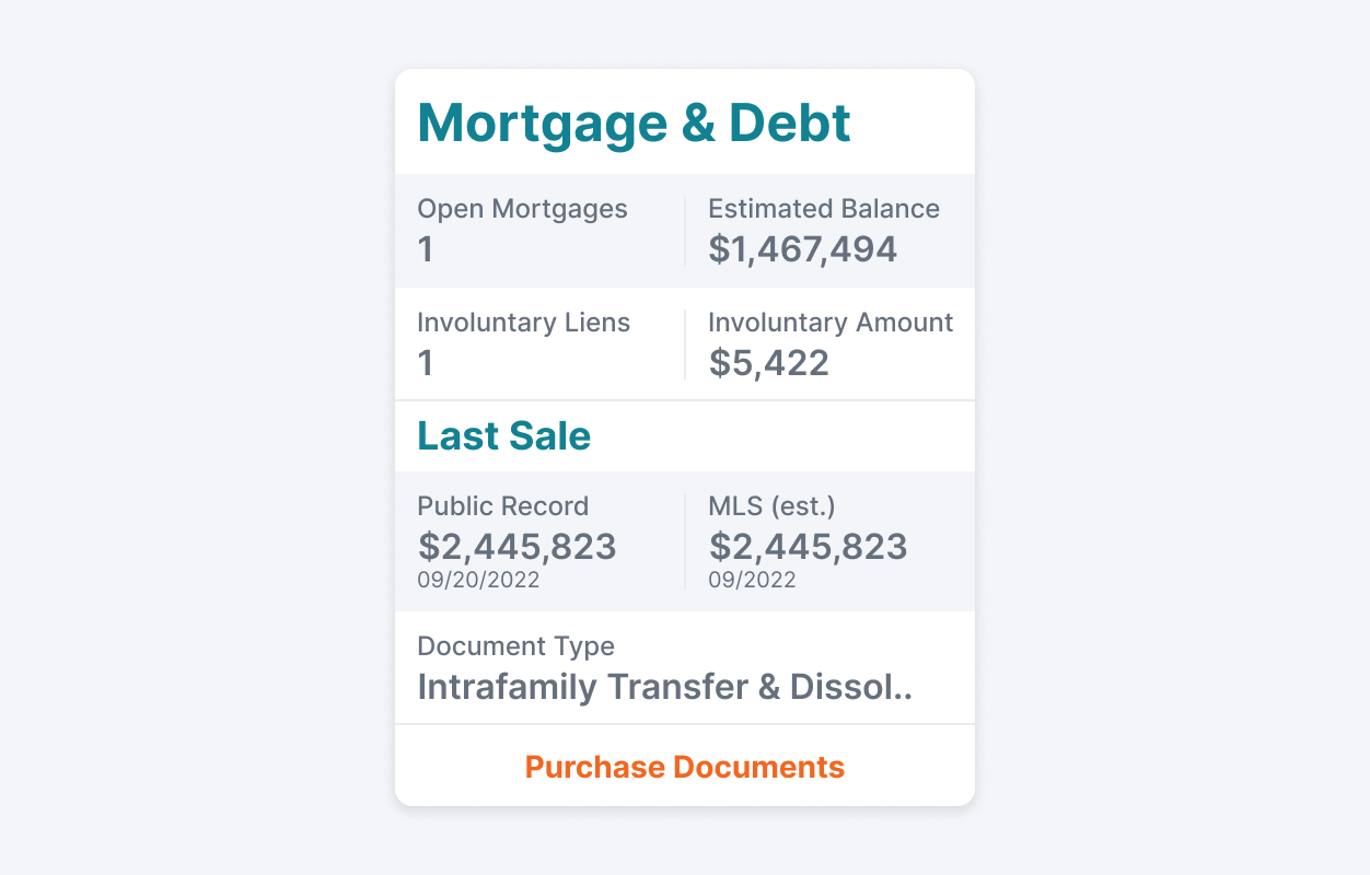 Mortgage & Debt Card