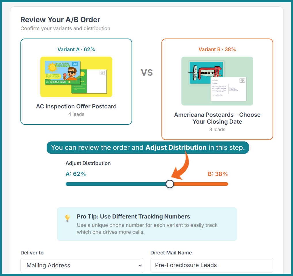 Review and adjust distribution