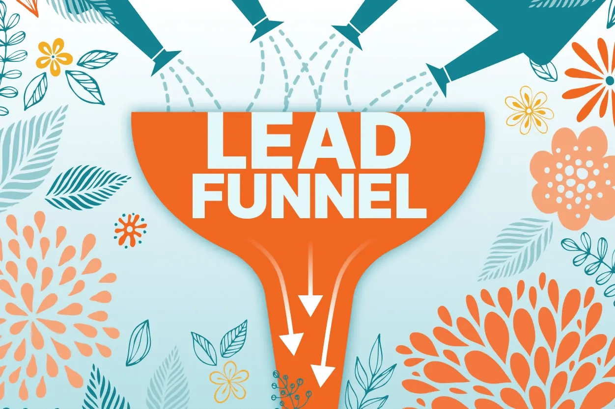 lead funnel image showing nurturing of leads