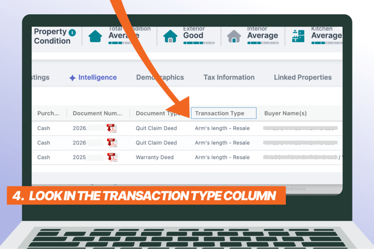transaction type- arms-length- propstream