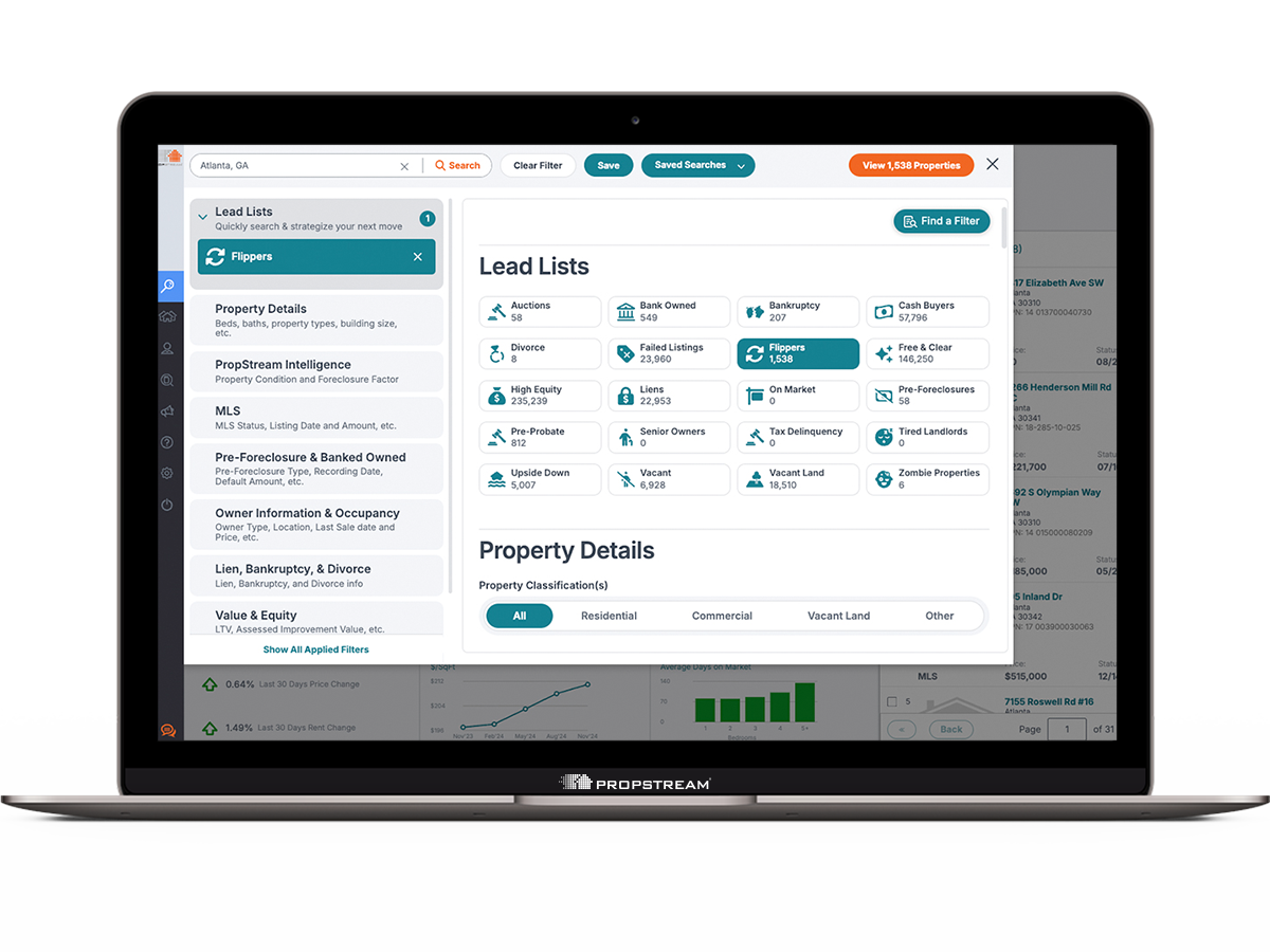 propstream data features generate targeted lead lists