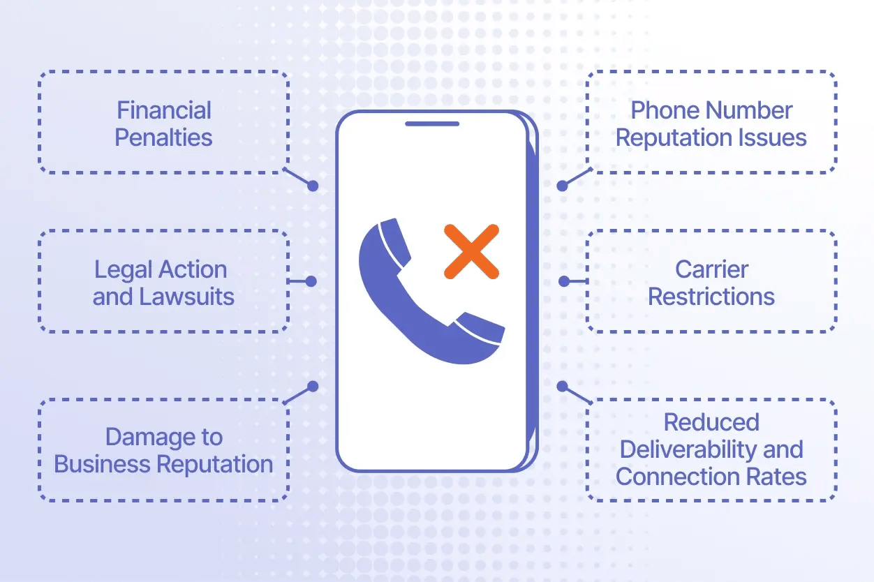 potential consequences of don not call list violation