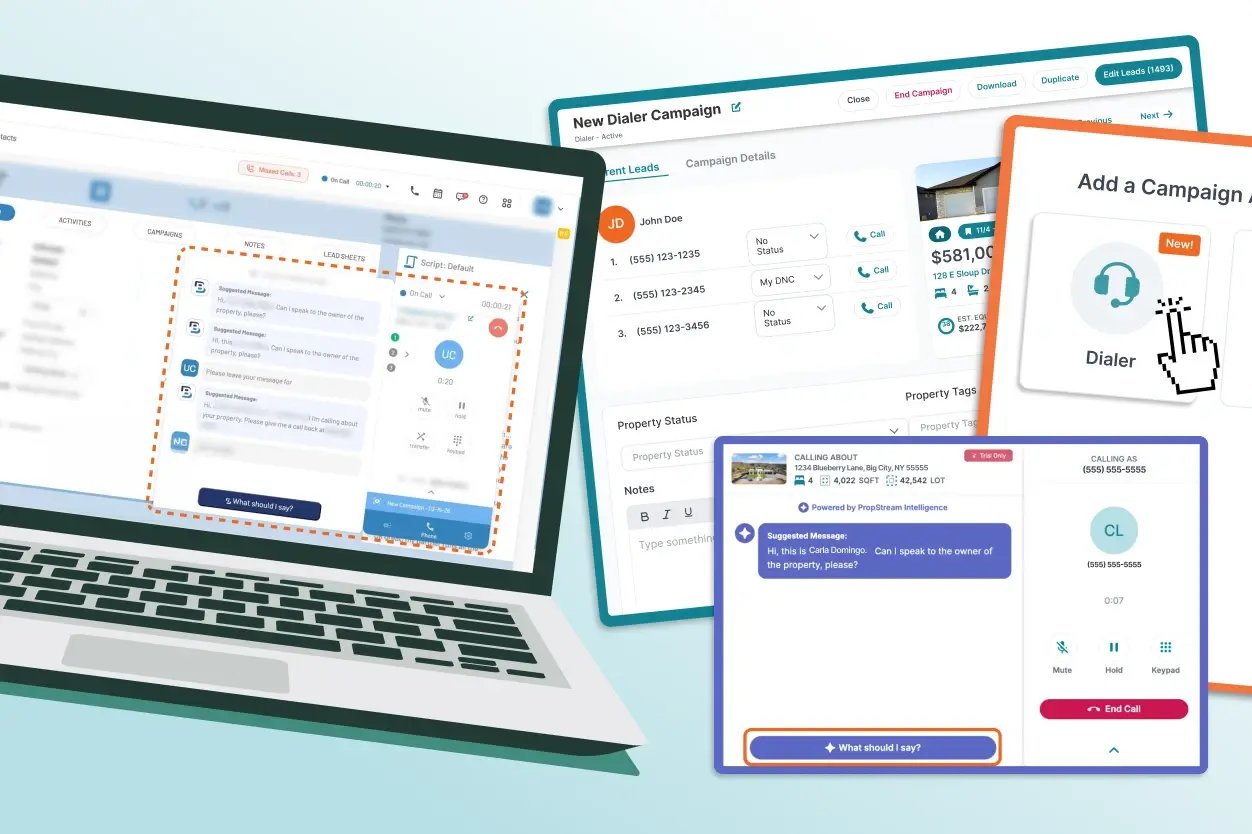 Dialing features in PropStream
