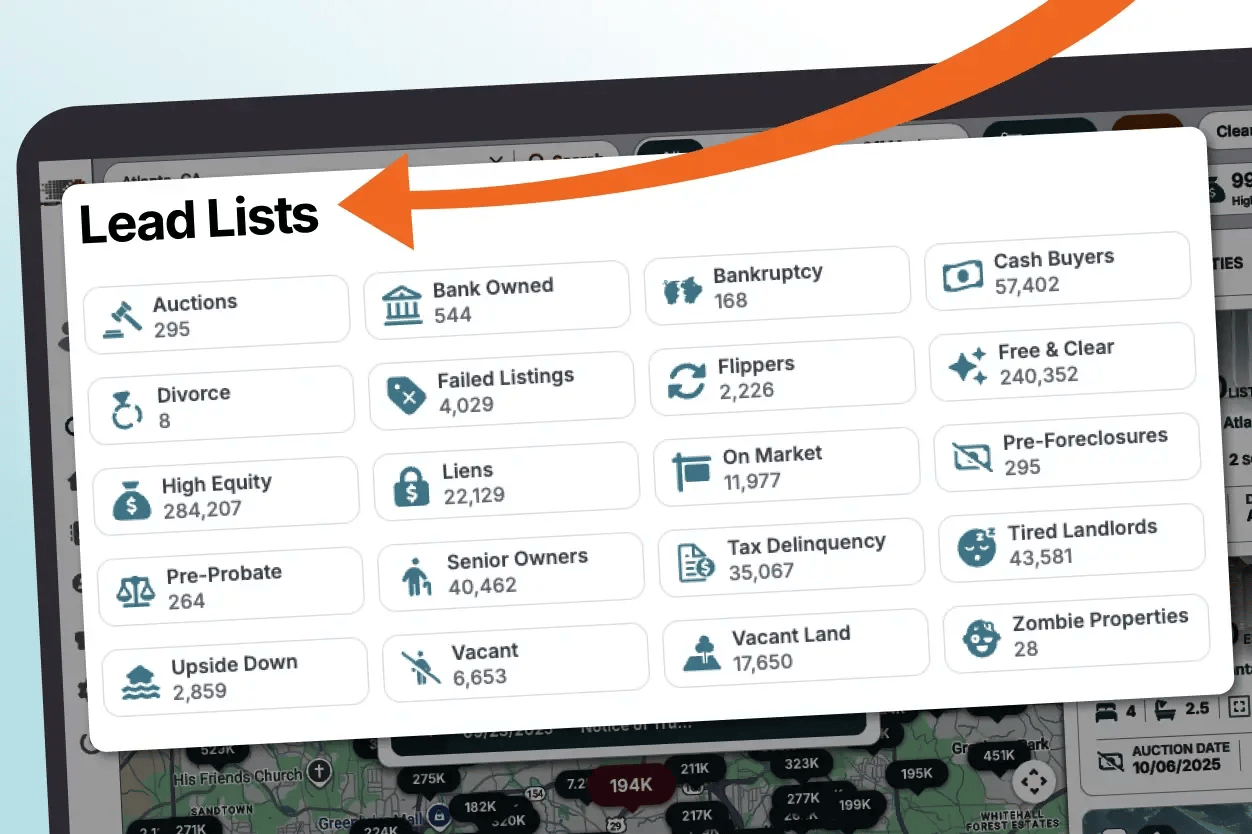 Use PropStream lead Lists to Narrow down Motivated Sellers