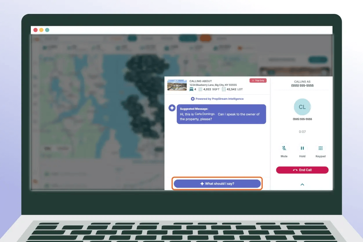 Showcase the click-to-dial feature with softphone in PropStream.