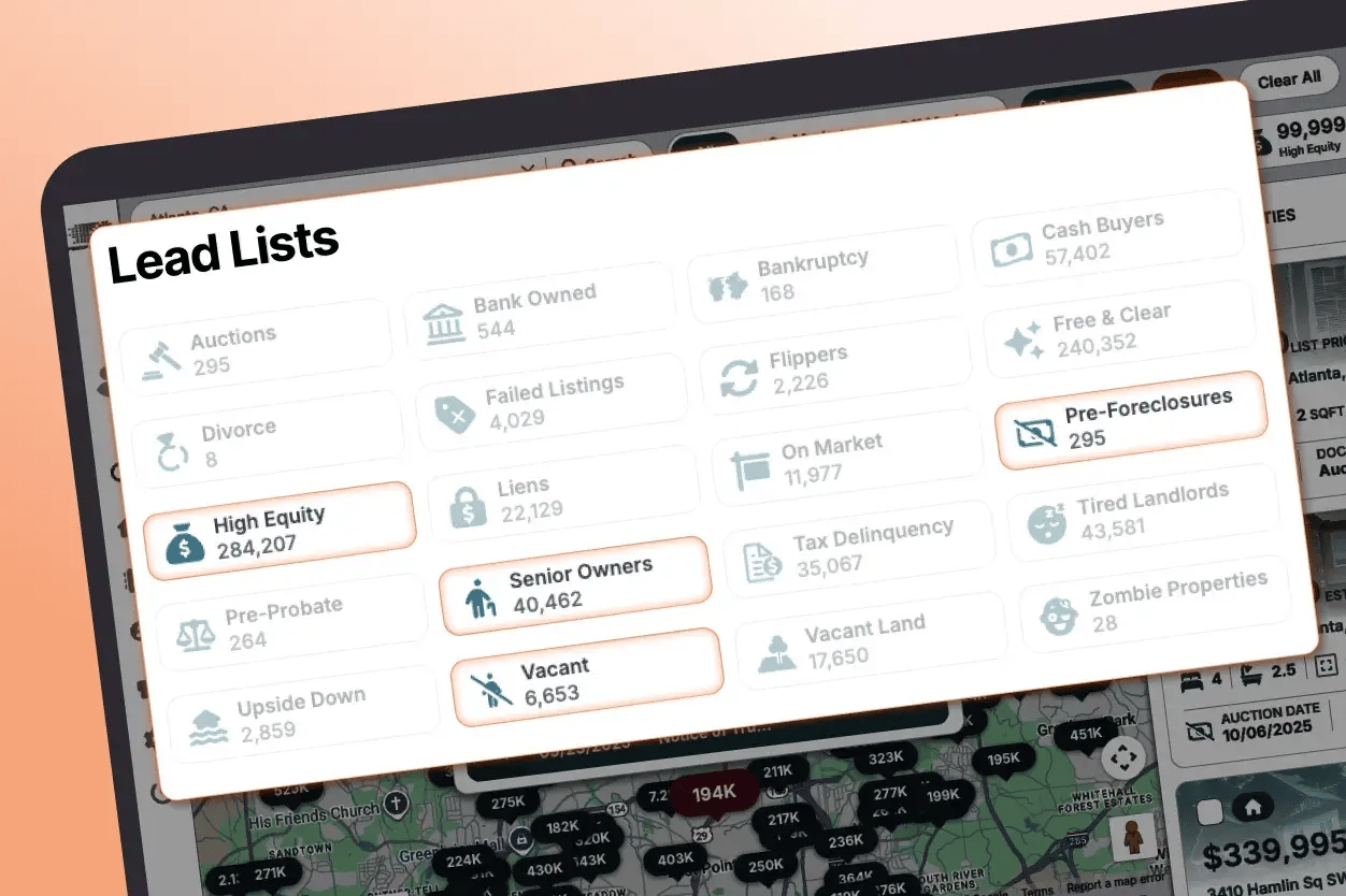 lead lists in PropStream for agents