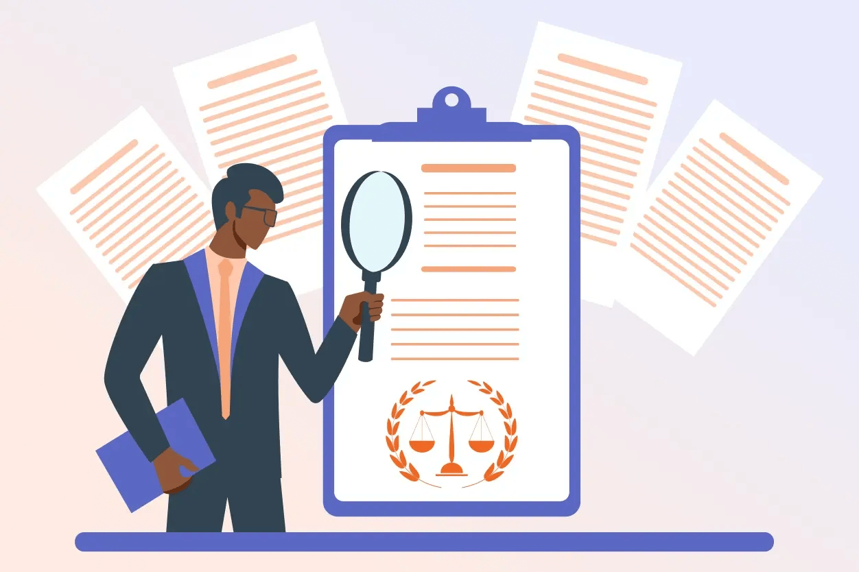 a visual for a legal compliance checklist that highlights local laws, Fair Housing rules, and documentation requirements.