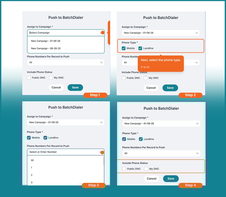 push to dial configurations - v3
