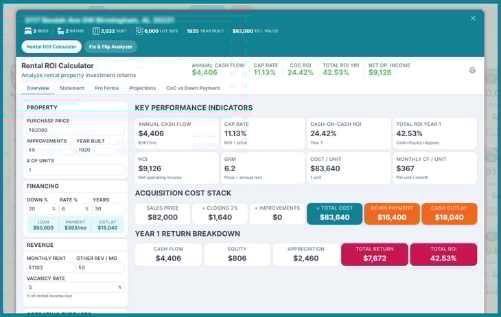 rental roi calculator v2