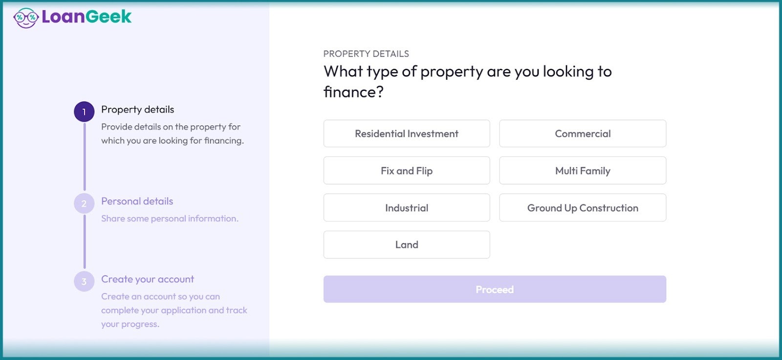 Step 3: Explore Financing Options on LoanGeek