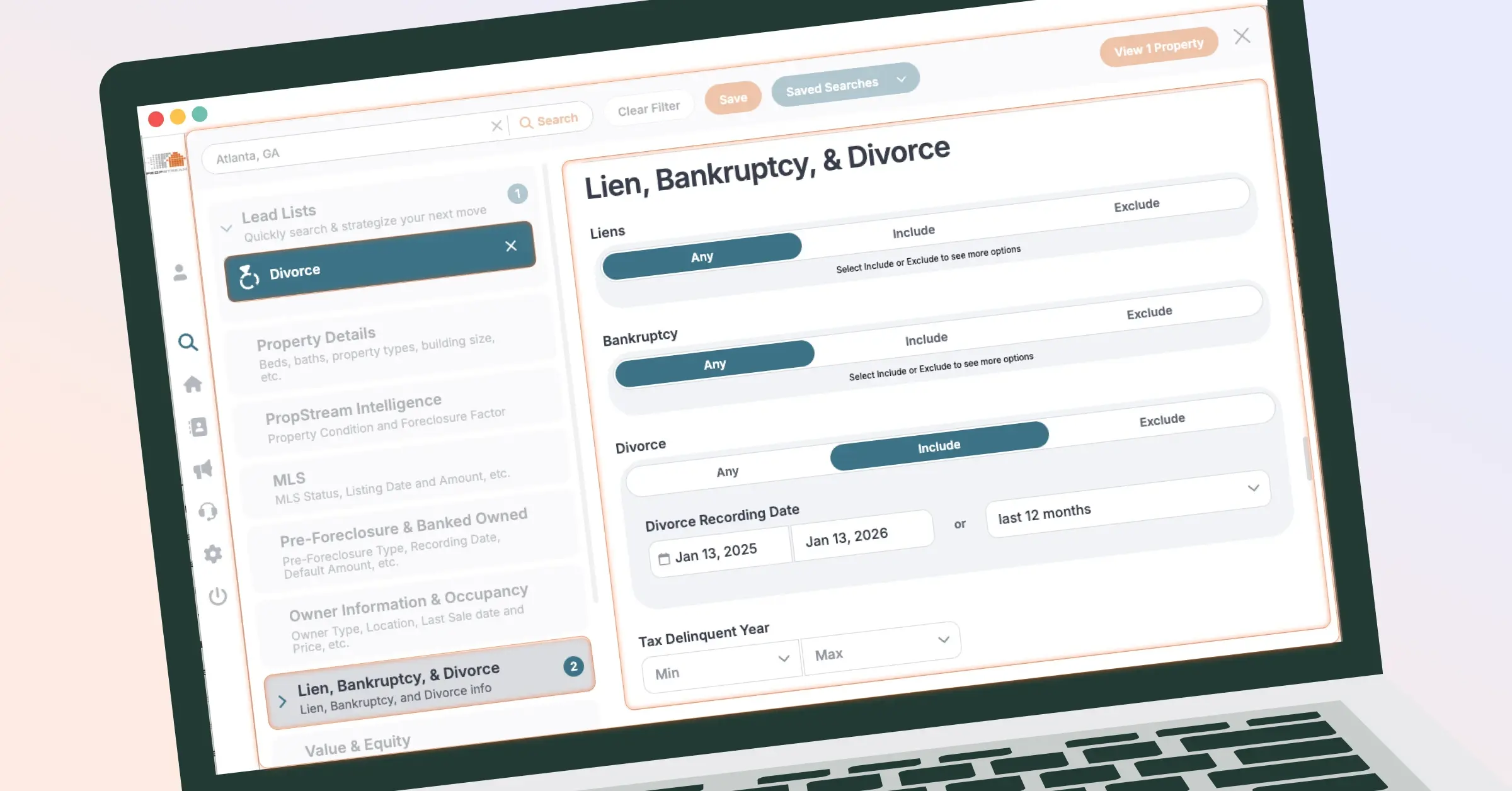 PropStream's Divorce Lead List can be beneficial to pursue. 