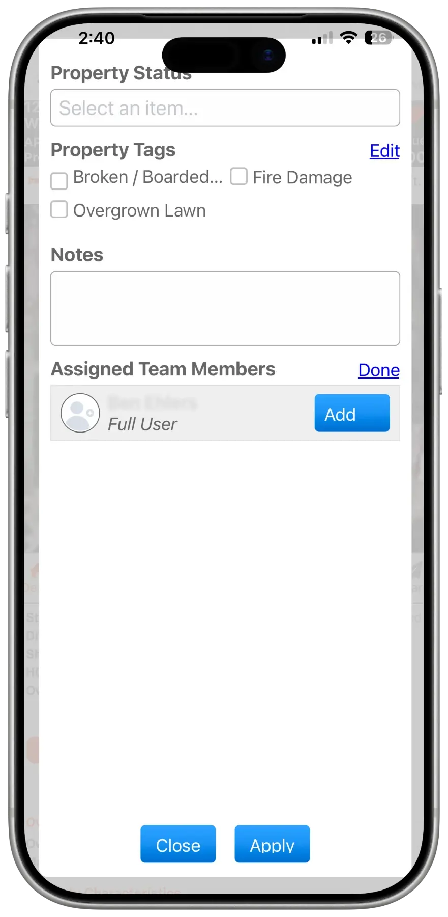 add your team members